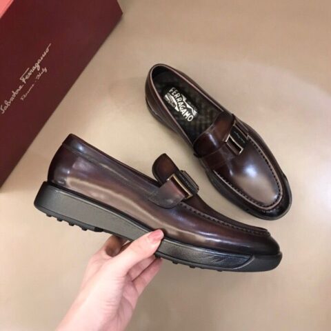 Salvatore Ferragam菲拉格慕   男士厚底休闲乐福鞋