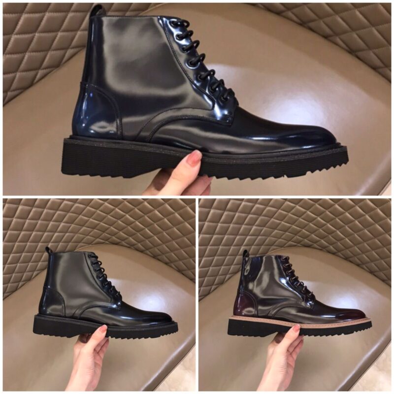 PRADA/普拉达    头层牛皮内里P 家秋冬男士中帮靴