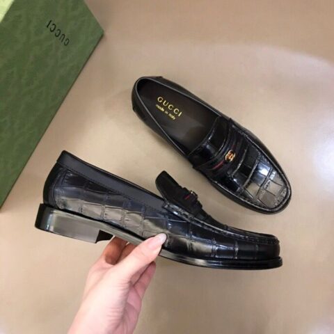 GUCCI古驰   鞋面进口牛皮2022新款男士商务休闲皮鞋