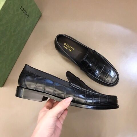 GUCCI古驰   鞋面进口牛皮2022新款男士商务休闲皮鞋