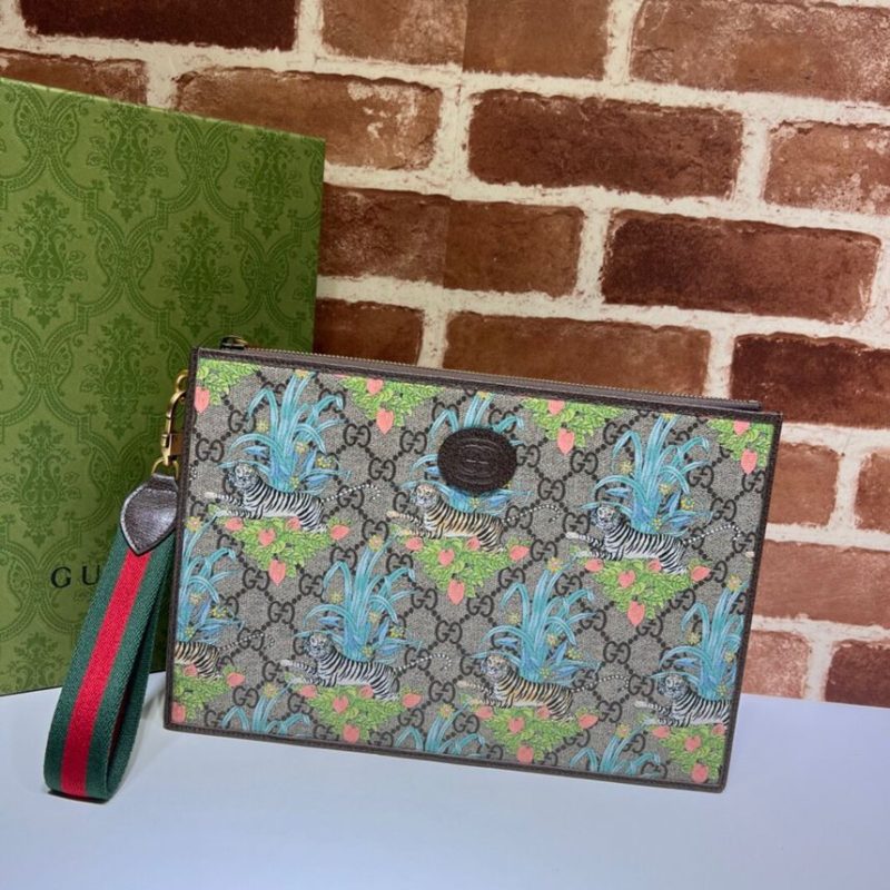 GUCCI古驰老虎印花手拿包688378