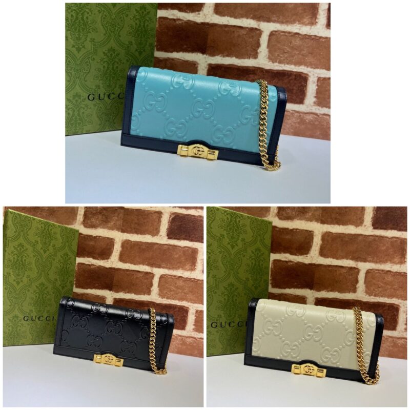 GUCCI古驰GG链带钱包676155