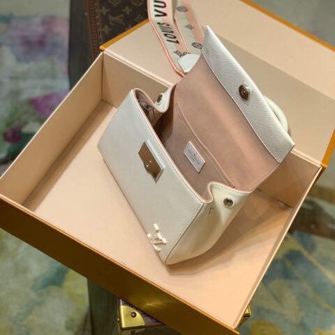 Louis Vuitton LV Cluny Mini Epi 皮革手提包 M58928石英白色