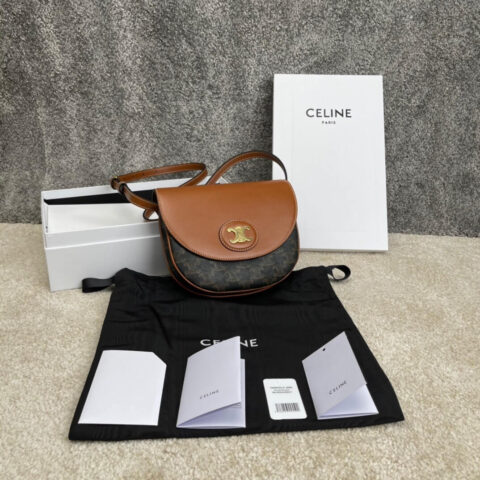 CELINE canvas 凯旋门马鞍包 194152