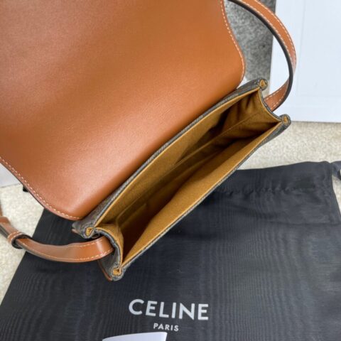 CELINE canvas 凯旋门马鞍包 194152