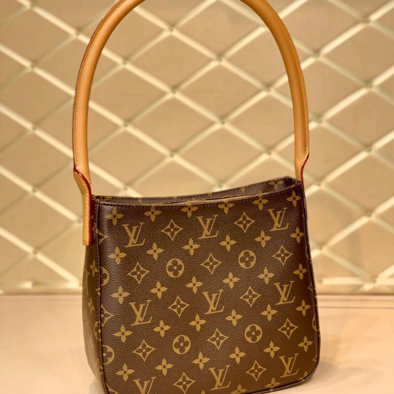 Louis Vuitton LV 中古款中古老花looping中号单肩腋下包M51146