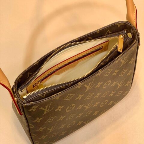 Louis Vuitton LV 中古款中古老花looping中号单肩腋下包M51146