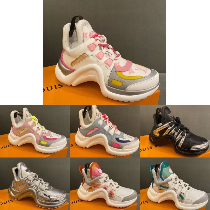 LV/路易威登   进口专柜原版皮拼接𝐀𝐫𝐜𝐡𝐥𝐢𝐠𝐡𝐭 休闲鞋