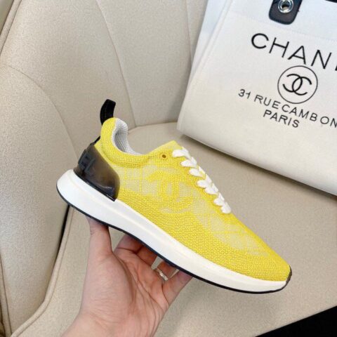 CHANEL香奈儿   2022早春进口透气网纱特殊工艺刺绣运动鞋
