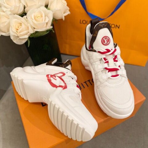 LV/路易威登   进口专柜原版皮拼接顶级版本𝐀𝐫𝐜𝐡𝐥𝐢𝐠𝐡𝐭】休闲鞋