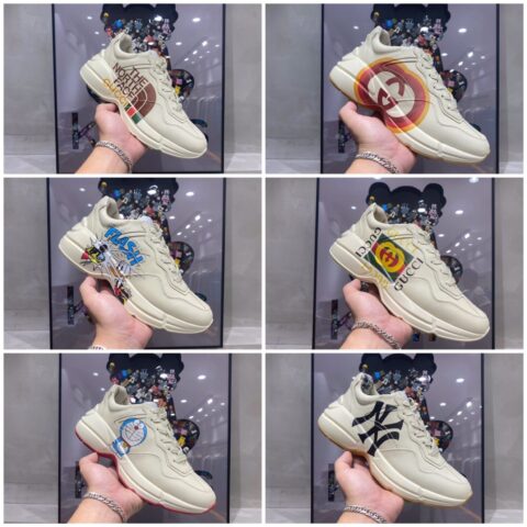 gucci古驰  米白色环保牛皮顶级版本老爹鞋系列款情侣款