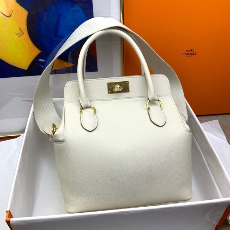 Hermes爱马仕Toolbox 20 swift ck10奶昔白 GHW 蜜蜡线手缝