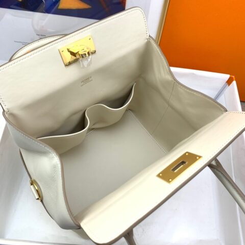 Hermes爱马仕Toolbox 20 swift ck10奶昔白 GHW 蜜蜡线手缝