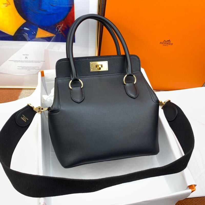 Hermes爱马仕Toolbox 20 swift 89黑 蜜蜡线纯手缝