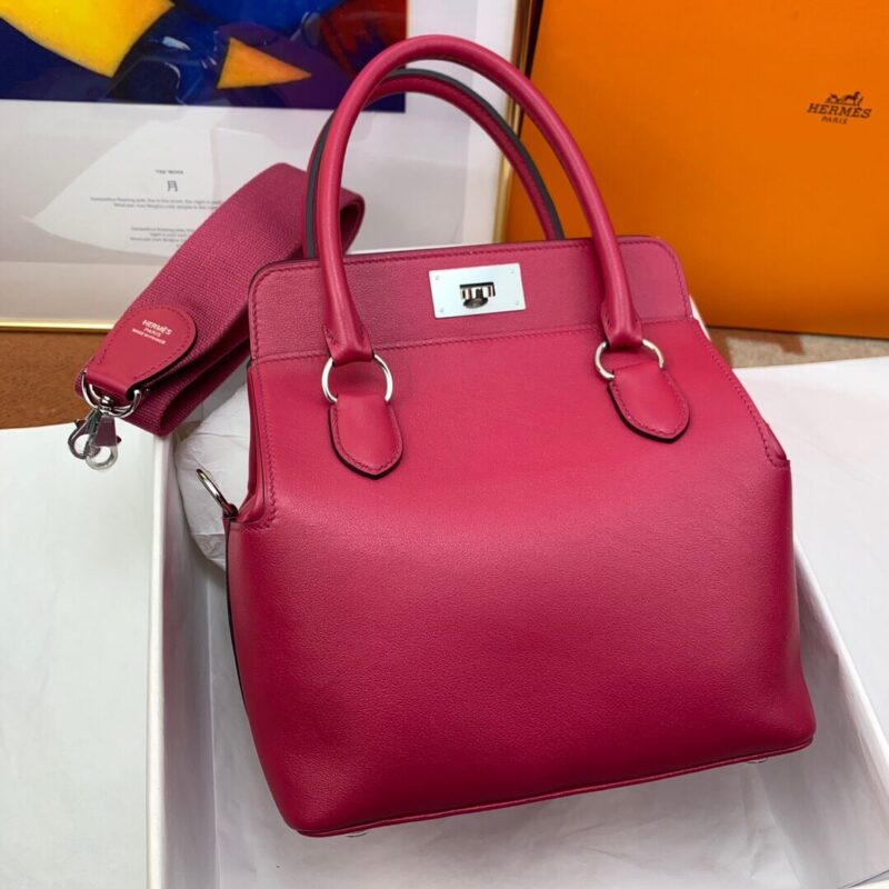 Hermes爱马仕Toolbox 20 swift L3紫 sliver 蜜蜡线手缝