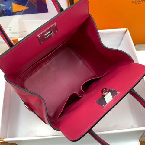 Hermes爱马仕Toolbox 20 swift L3紫 sliver 蜜蜡线手缝