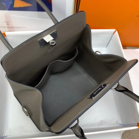 Hermes爱马仕Toolbox 20 evercolor 8F锡器灰 银扣 蜜蜡线手缝