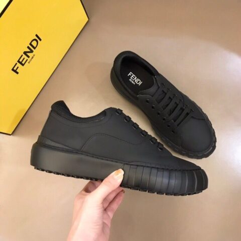 FENDI芬迪  F D 高端精品男士 Force系带运动鞋