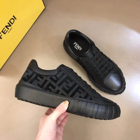 FENDI芬迪  F D 高端精品男士 Force系带运动鞋