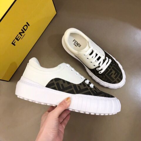 FENDI芬迪  F D 高端精品男士 Force系带运动鞋