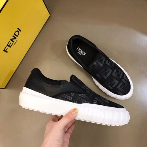 FENDI芬迪   F D 高端精品男士 Force休闲运动鞋