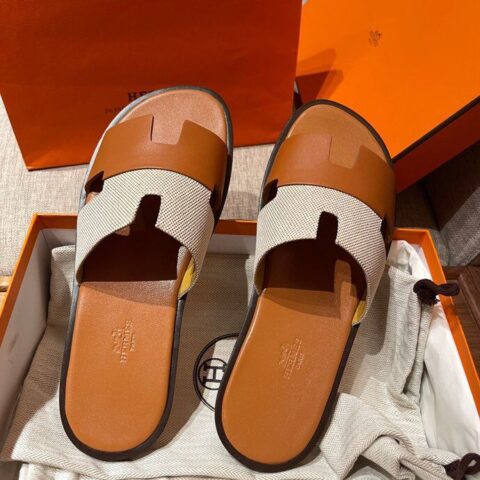 Hermes爱马仕   意大利进口皮经典Ｈ男拖