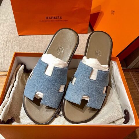 Hermes爱马仕   意大利进口皮经典Ｈ男拖