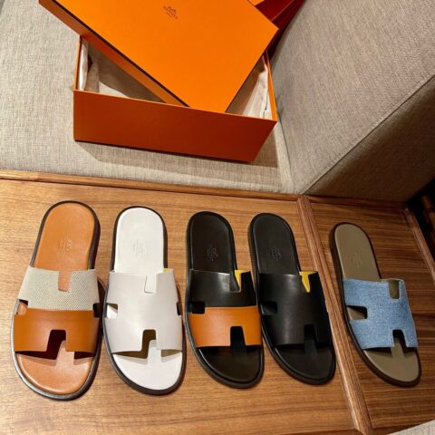 Hermes爱马仕   意大利进口皮经典Ｈ男拖