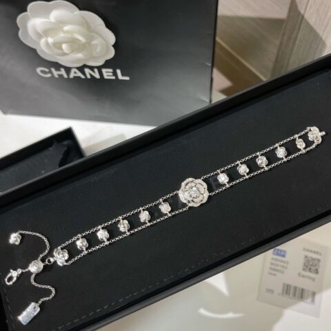 新款CHANEL香奈儿双c双层山茶花项链 手链
