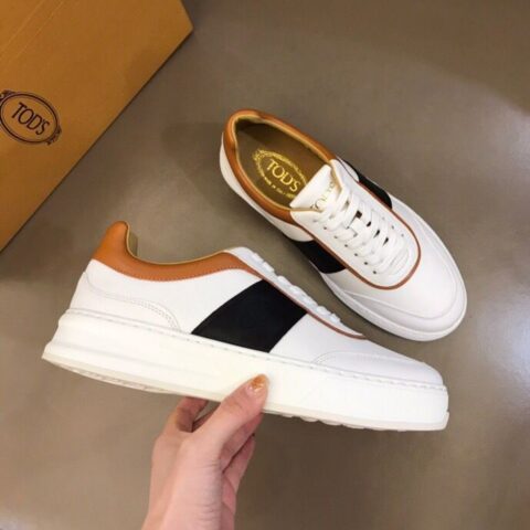 Tod' s原单精品   意大利细纹小牛皮男士增高厚底休闲鞋