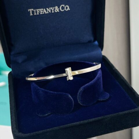 Tiffany&co 蒂芙尼 经典款T字系列T1光面手镯