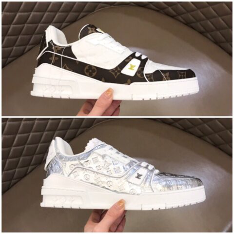 LV/路易威登   2022头层牛皮材质男士Trainer运动鞋