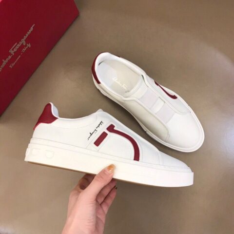 Ferragamo菲拉格慕   小牛皮制作高端男士低帮时尚运动鞋