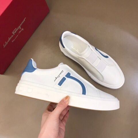 Ferragamo菲拉格慕   小牛皮制作高端男士低帮时尚运动鞋