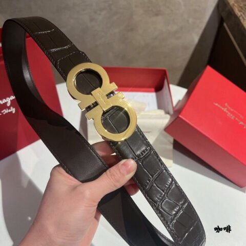 Ferragamo菲拉格慕   进口牛皮材质腰带3.5cm