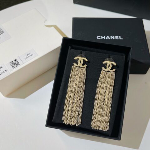 新款CHANEL香奈儿双c流苏耳钉耳环