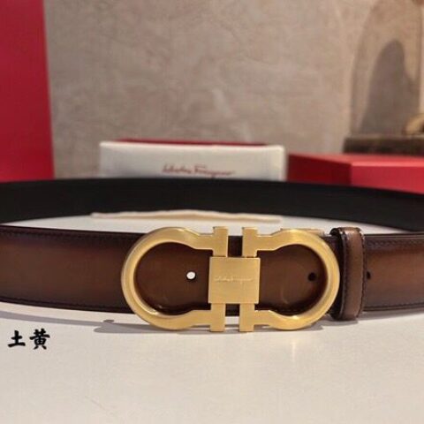 Ferragamo菲拉格慕    精致8字扣菲拉家腰带