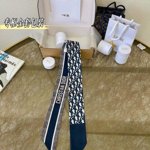 Dior迪奥千鸟格印花Mitzah Twilly丝巾