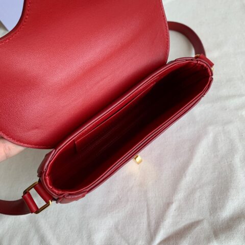 CELINE BESACE 16 小号手袋 188013大红色平纹