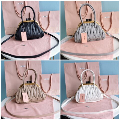 MIUMIU缪缪经典Matelasse小羊皮大Belle美人包5BK010