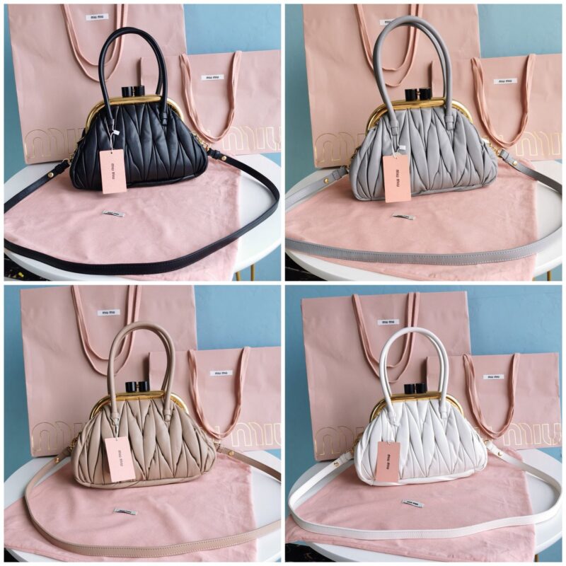 MIUMIU缪缪经典Matelasse小羊皮大Belle美人包5BK010