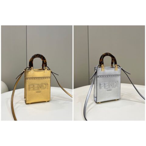 FENDI芬迪阳光MINI TOTE 全牛皮手袋8553s