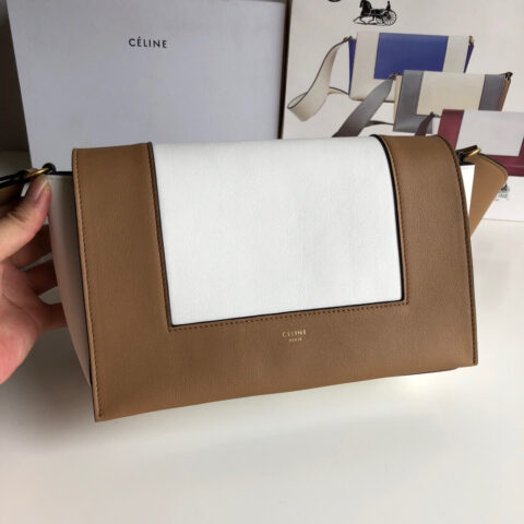 Celine Frame Medium 邮差包 180263(白色,卡其)