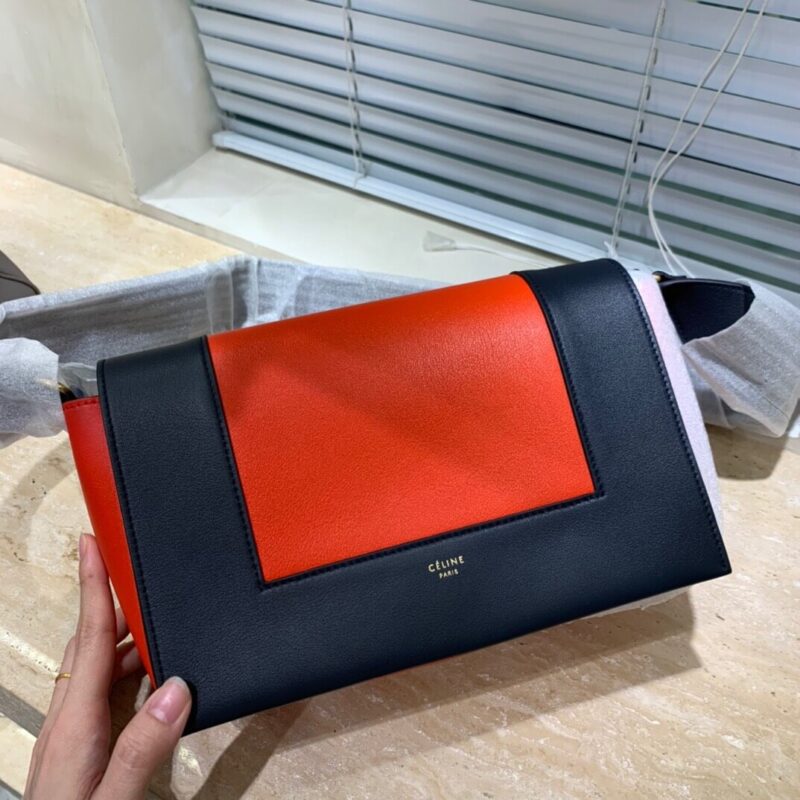 Celine Frame Medium 邮差包 180263(深蓝,橙色)