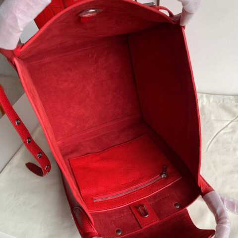 CELINE荔枝纹小牛皮中号Bigbag 183313大红色