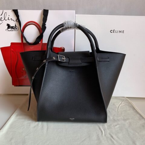 CELINE荔枝纹小牛皮中号Bigbag 183313黑色