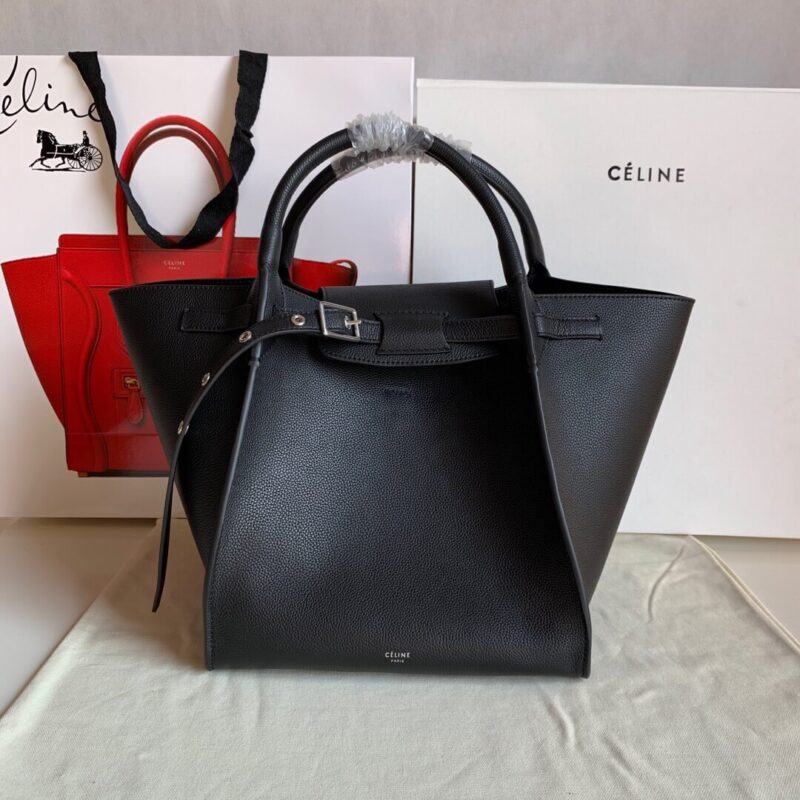 CELINE荔枝纹小牛皮中号Bigbag 183313黑色