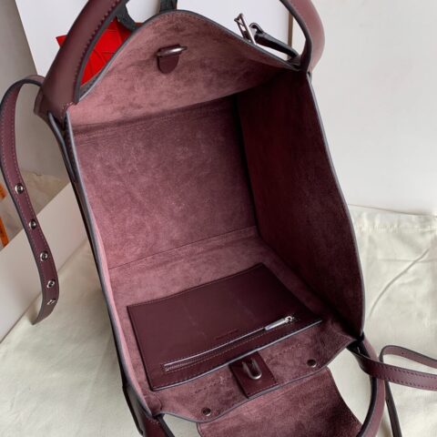 CELINE平纹小牛皮中号Bigbag 183313酒红色