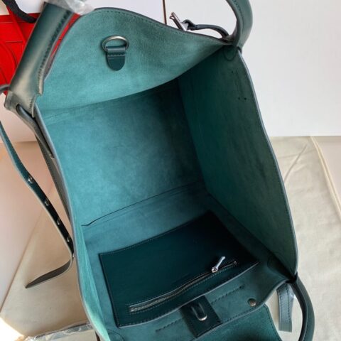 CELINE平纹小牛皮中号Bigbag 183313墨绿色
