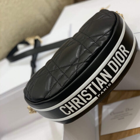 DIOR迪奥羊皮革藤格纹小号Vibe Hobo手袋M7200ONOA_M911